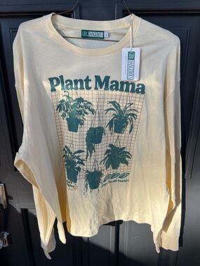 Girl Dangerous "Plant Mama" Long-Sleeve Tee - Cream